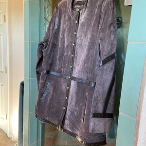 Linea suede and leather jacket